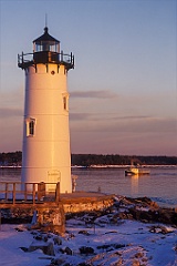 Portsmouth Harbor Lighthouse Guiding Lobsterboat